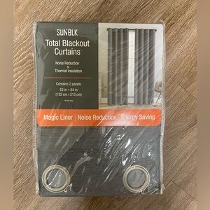 Sun Zero Blackout Curtains 2panels 52”by84”